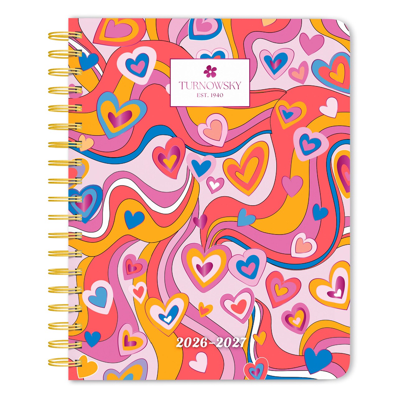 House of Turnowsky OFFICIAL | 2027 6 x 7.75 Inch 18 Months Weekly Desk Planner | Foil Stamped Cover | July 2026 - December 2027 | Plato | Planning Stationery